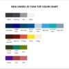 tank top color chart - Mashle Merch